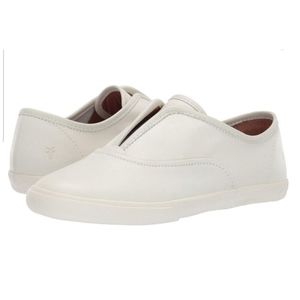 FRYE | Mindy White Leather Slip On Sneaker
